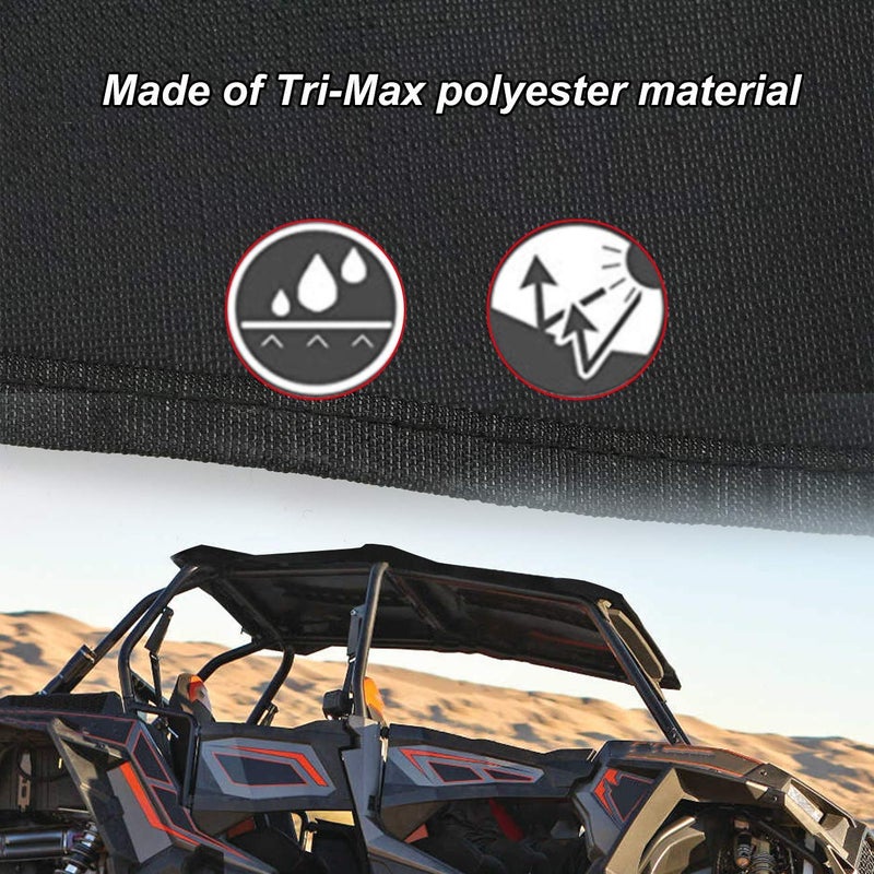 MFC Soft Canvas Roof Top Compatible with for 2014-2023 Polaris RZR 4 900 / XP 4 1000 / XP 4 Turbo 4 Seater Sunshade Soft Top Roof - Image 2